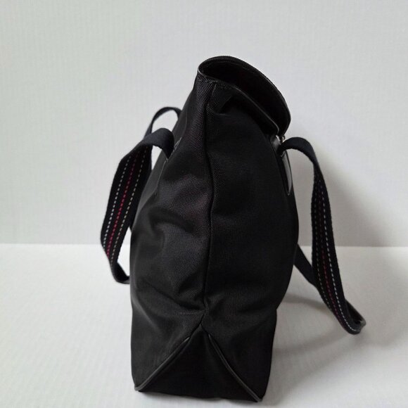 Cole Haan Purse Black Nylon Satchel Tote Travel Packable Handbag - Picture 5 of 11